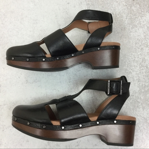 Vionic Faye leather platform clog comfort shoe 8 - Picture 3 of 7